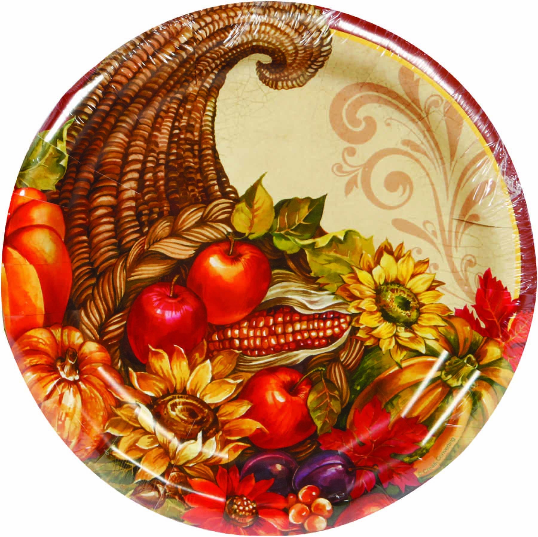 slide 1 of 1, Creative Converting Bountiful Blessings Lunch Plates, 8 ct