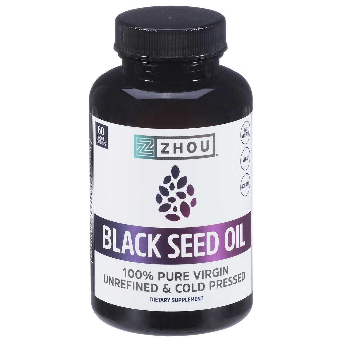 slide 1 of 4, Zhou Black Seed Oil 60 Capsules, 60 ct