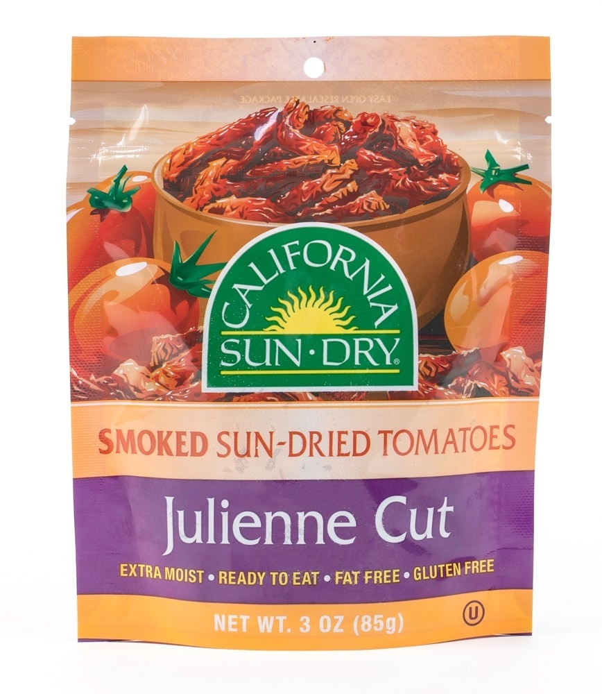 slide 1 of 1, California Sun Dry Smoked Sun-Dried Julienne Cut Tomatoes, 3 oz