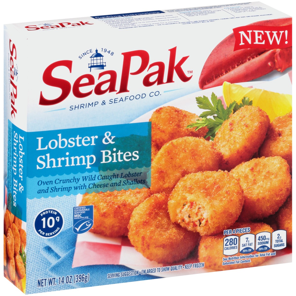 slide 2 of 9, SeaPak Lobster and Shrimp Bites, 14 oz