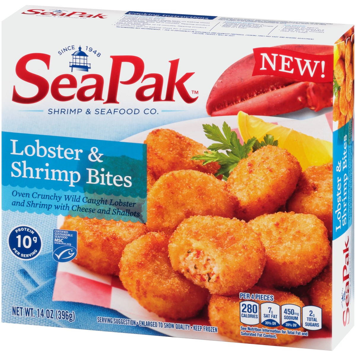 slide 3 of 9, SeaPak Lobster and Shrimp Bites, 14 oz