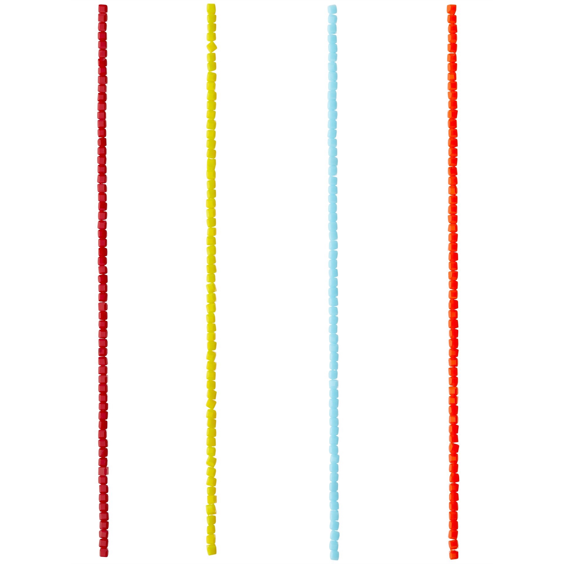 slide 2 of 3, Multicolor Glass Cube Beads, 3mm By Bead Landing, 3 mm