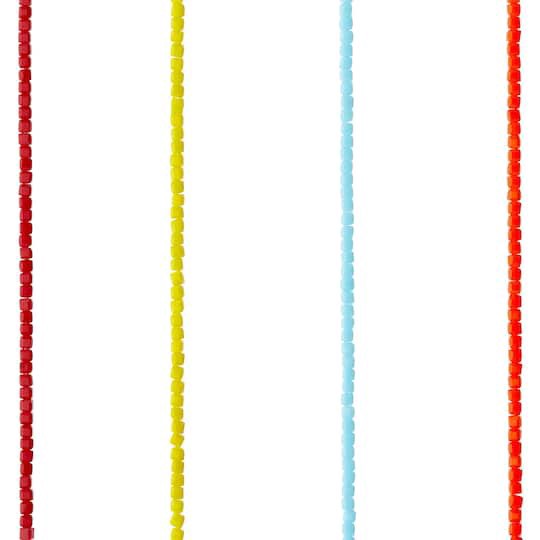 slide 1 of 3, Multicolor Glass Cube Beads, 3mm By Bead Landing, 3 mm