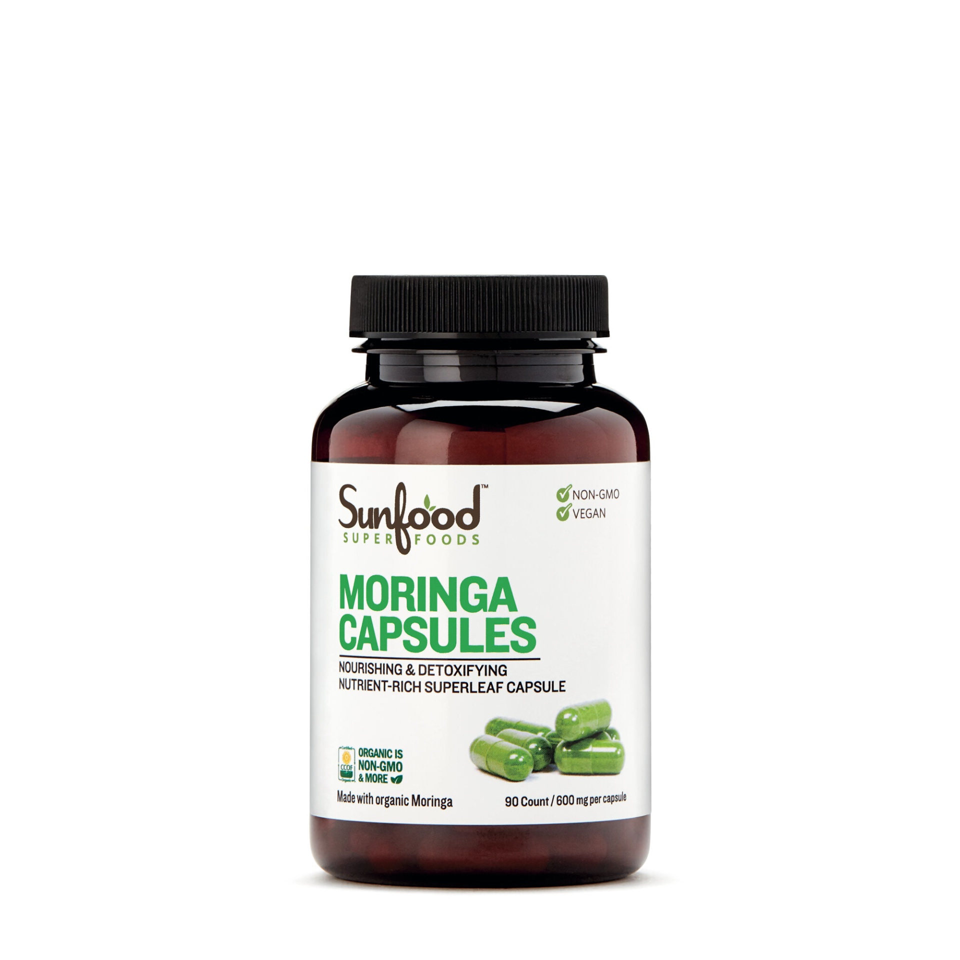 slide 1 of 1, Sunfood Superfoods Moringa Capsules, 90 ct