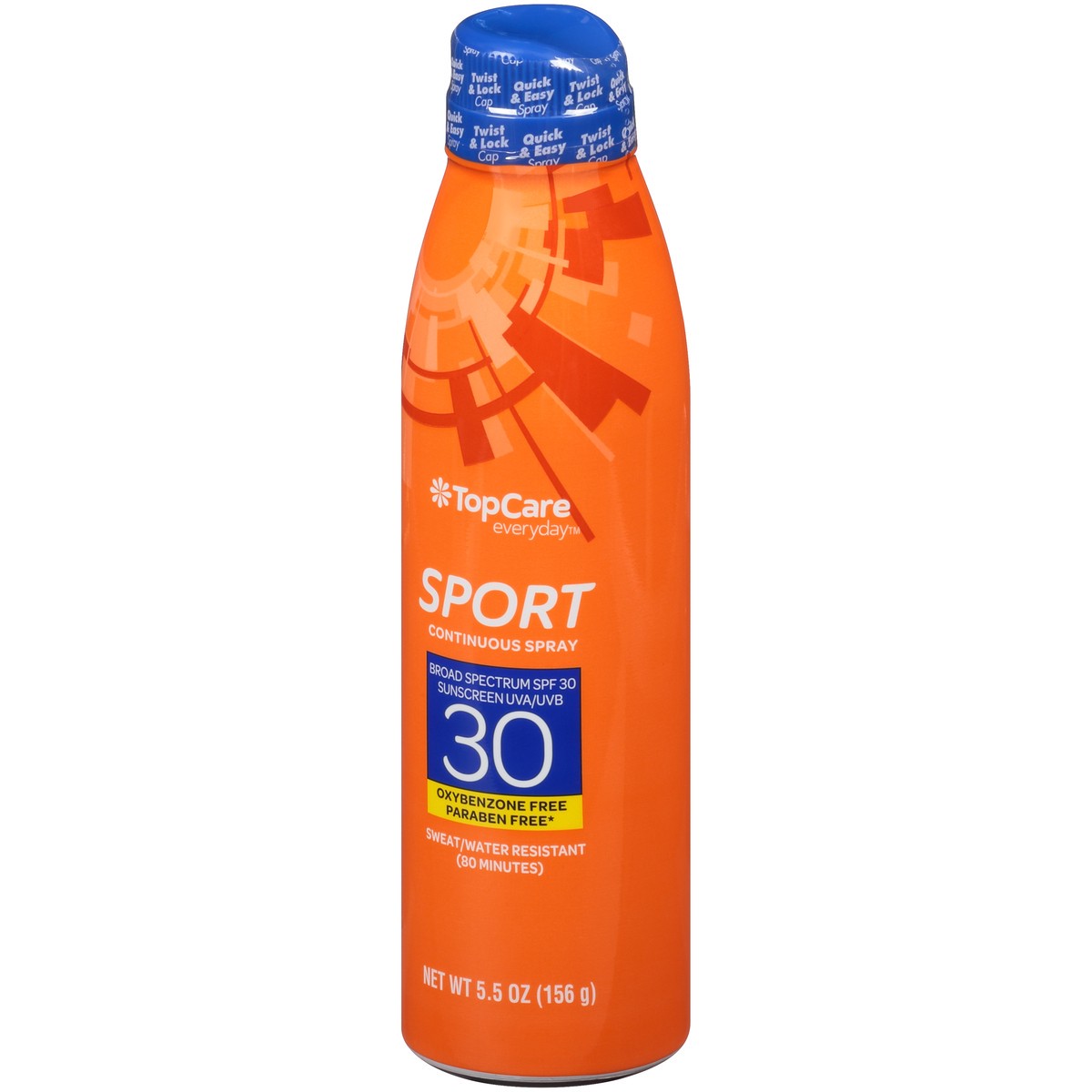 slide 7 of 8, TopCare Sunscrn C-Spray Sprt Spf 30 Bb Oxbnzn Fr, 5.5 oz