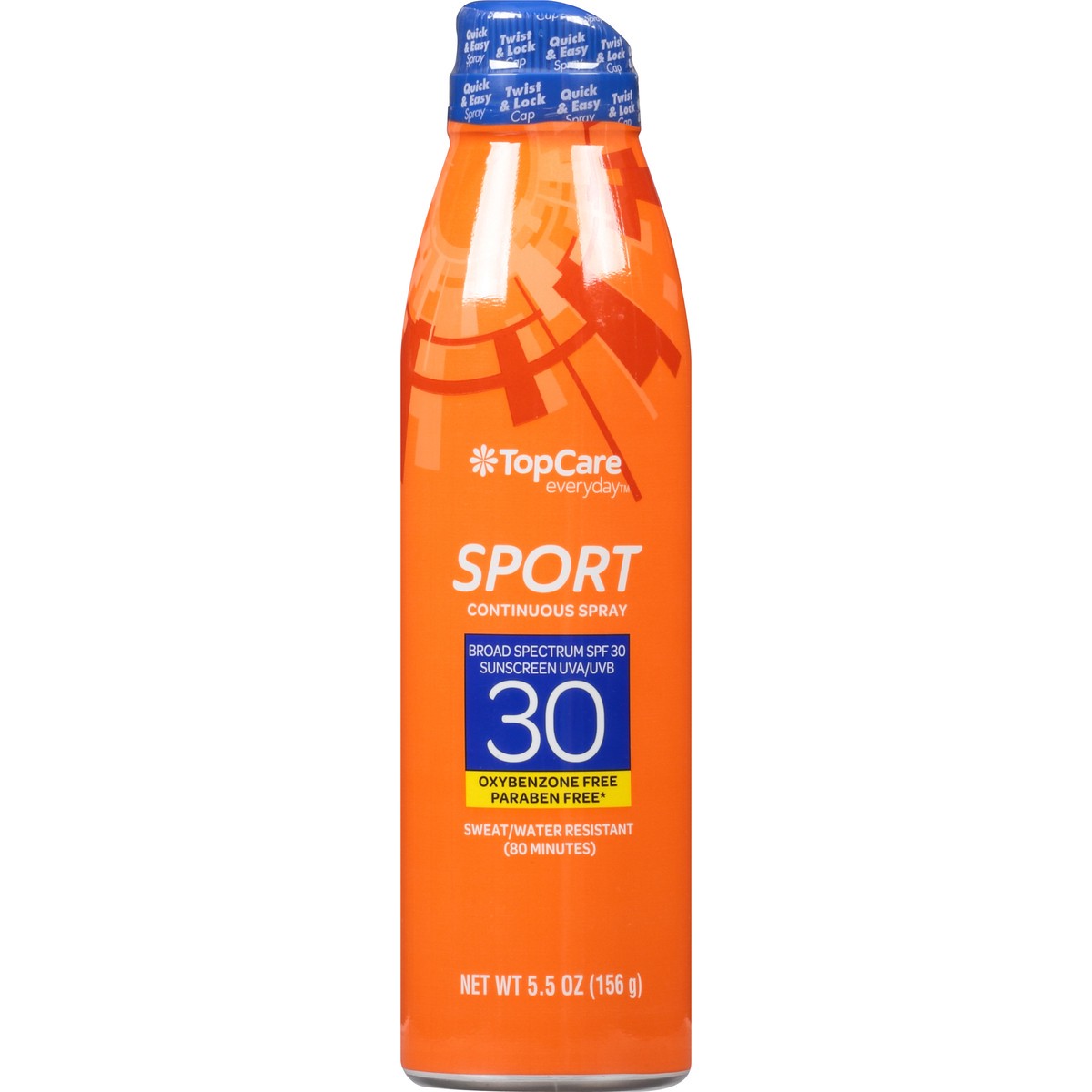 slide 2 of 8, TopCare Sunscrn C-Spray Sprt Spf 30 Bb Oxbnzn Fr, 5.5 oz