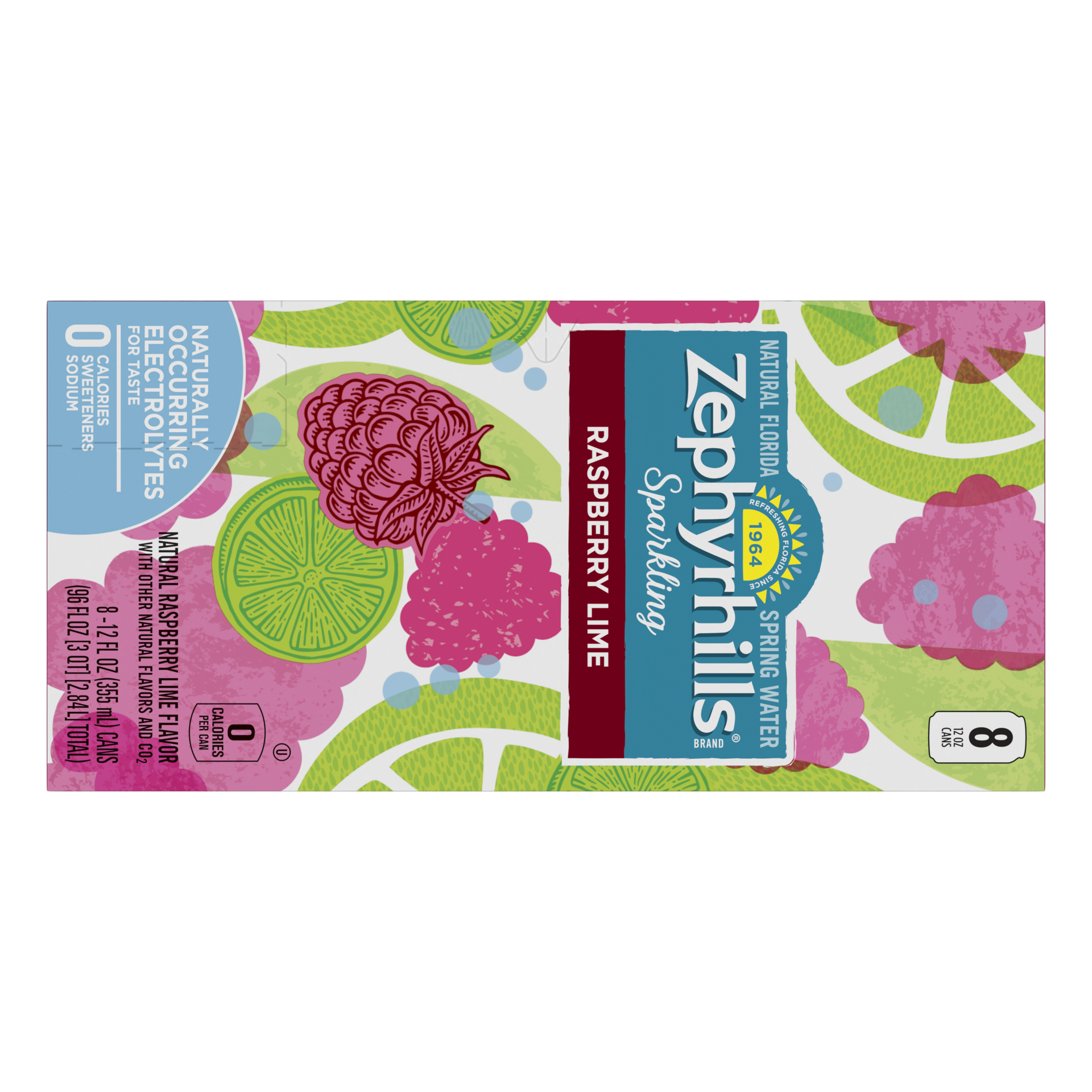 slide 1 of 5, Zephyrhills Sparkling Water, Raspberry Lime- 12 oz, 12 oz