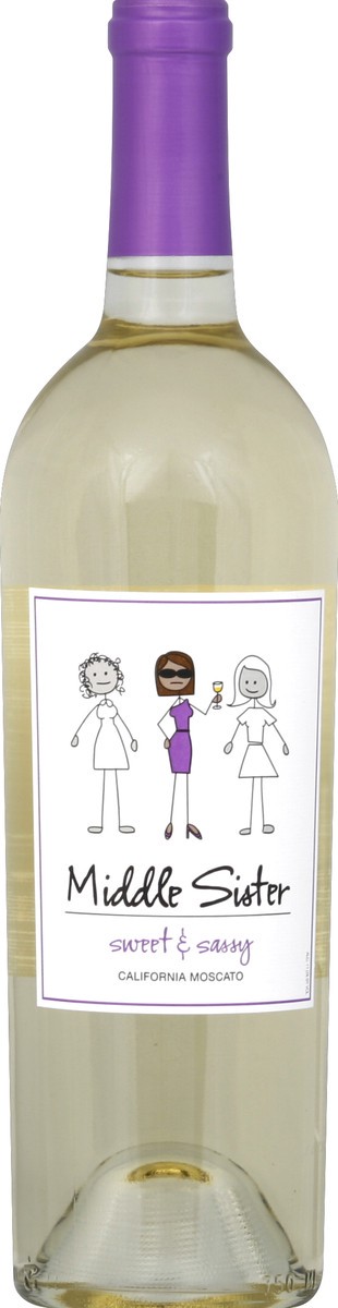 slide 2 of 2, Middle Sister Wines Sweet And Sassy Moscato, 750 ml