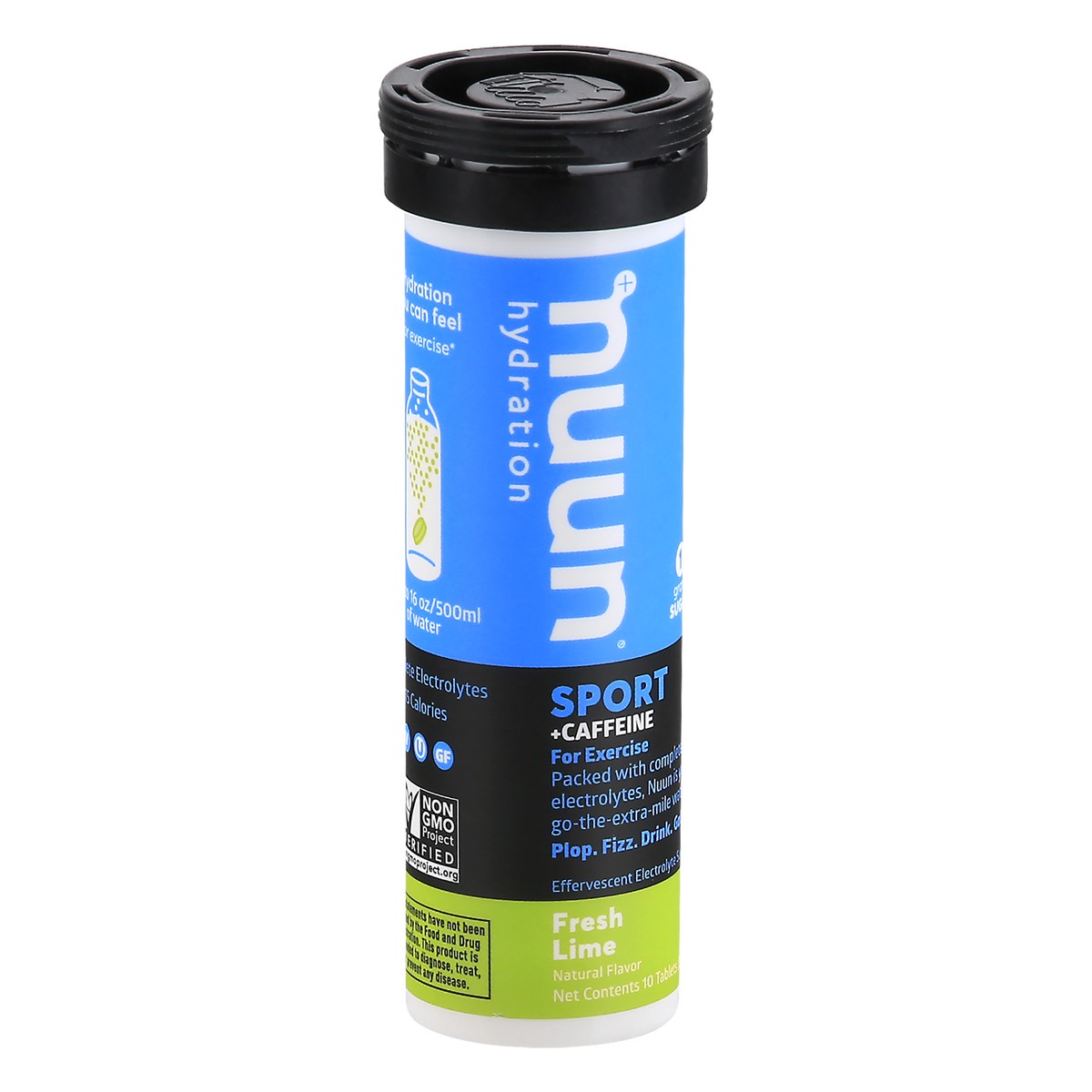 slide 2 of 9, nuun Hydration Sport + Caffeine Drink Vegan Powder - Fresh Lime - 10ct, 10 ct