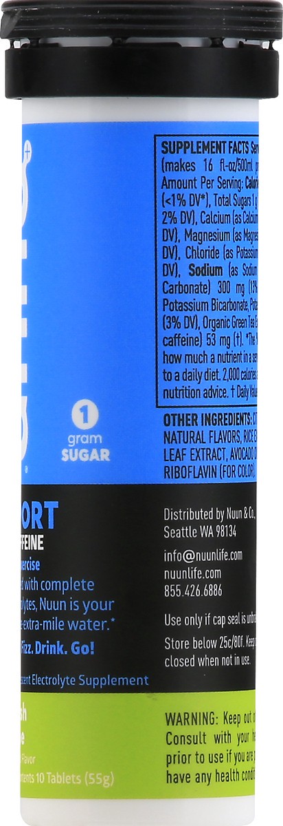 slide 8 of 9, nuun Hydration Sport + Caffeine Drink Vegan Powder - Fresh Lime - 10ct, 10 ct