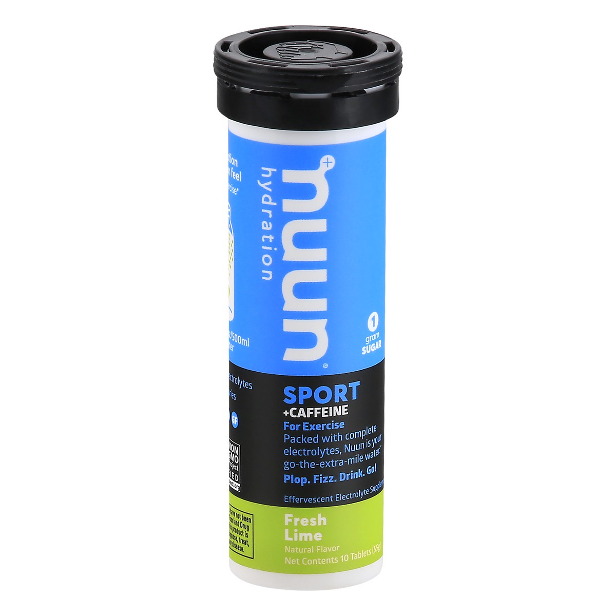 slide 1 of 9, nuun Hydration Sport + Caffeine Drink Vegan Powder - Fresh Lime - 10ct, 10 ct