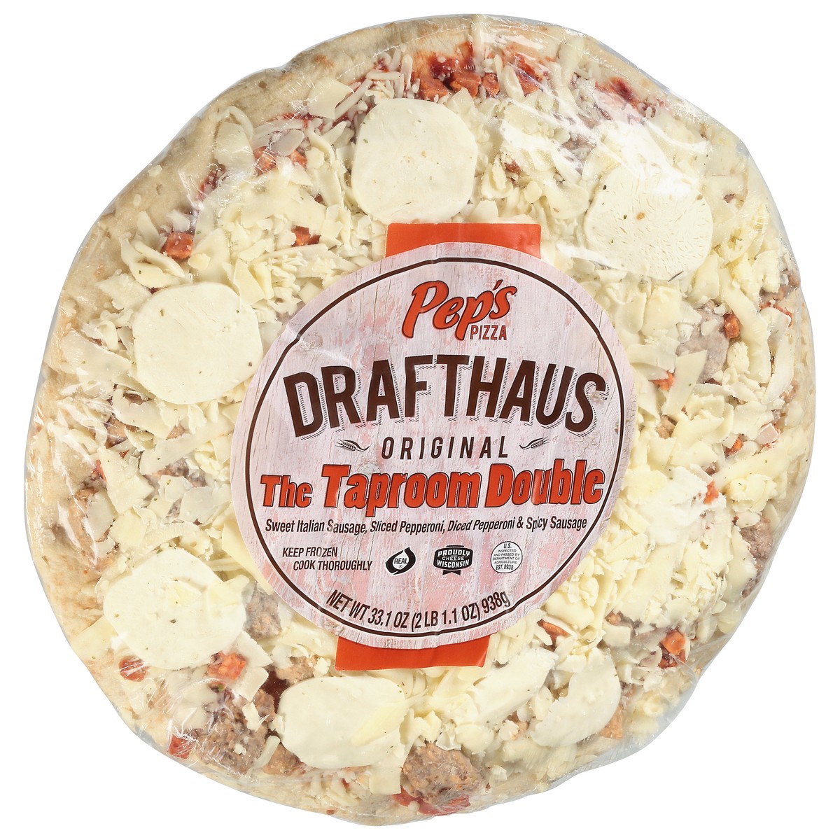 slide 8 of 12, Pep's Drafthaus Pep's® frozen drafhaus the taproom double pizza, 33.1 oz