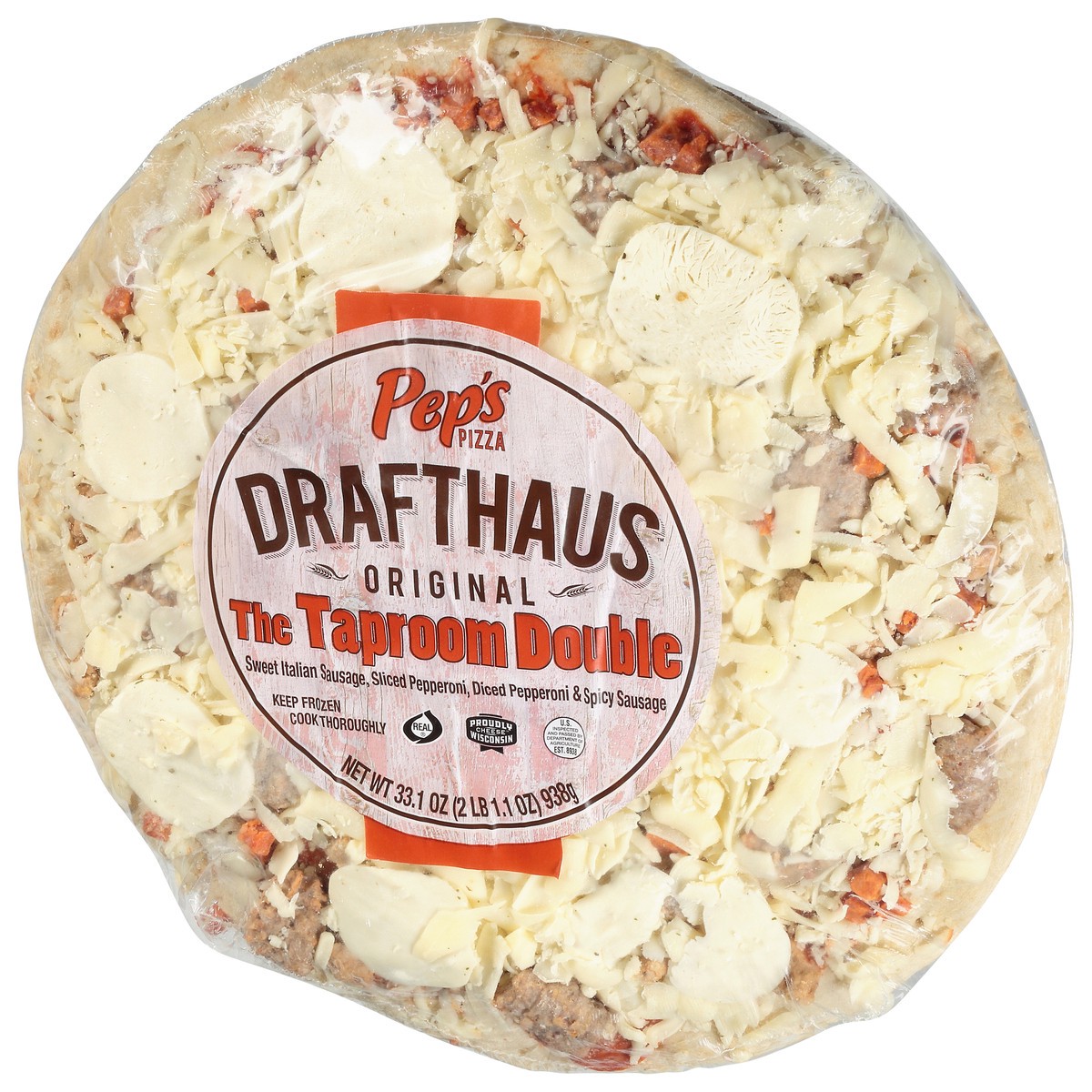 slide 11 of 12, Pep's Drafthaus Pep's® frozen drafhaus the taproom double pizza, 33.1 oz