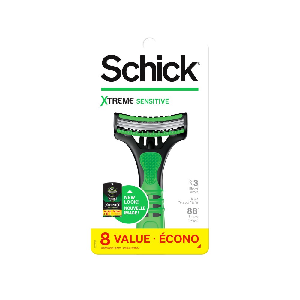 slide 1 of 6, Schick Xtreme3 Disposable Men's Razor Refresh - 4 Count, 4 ct