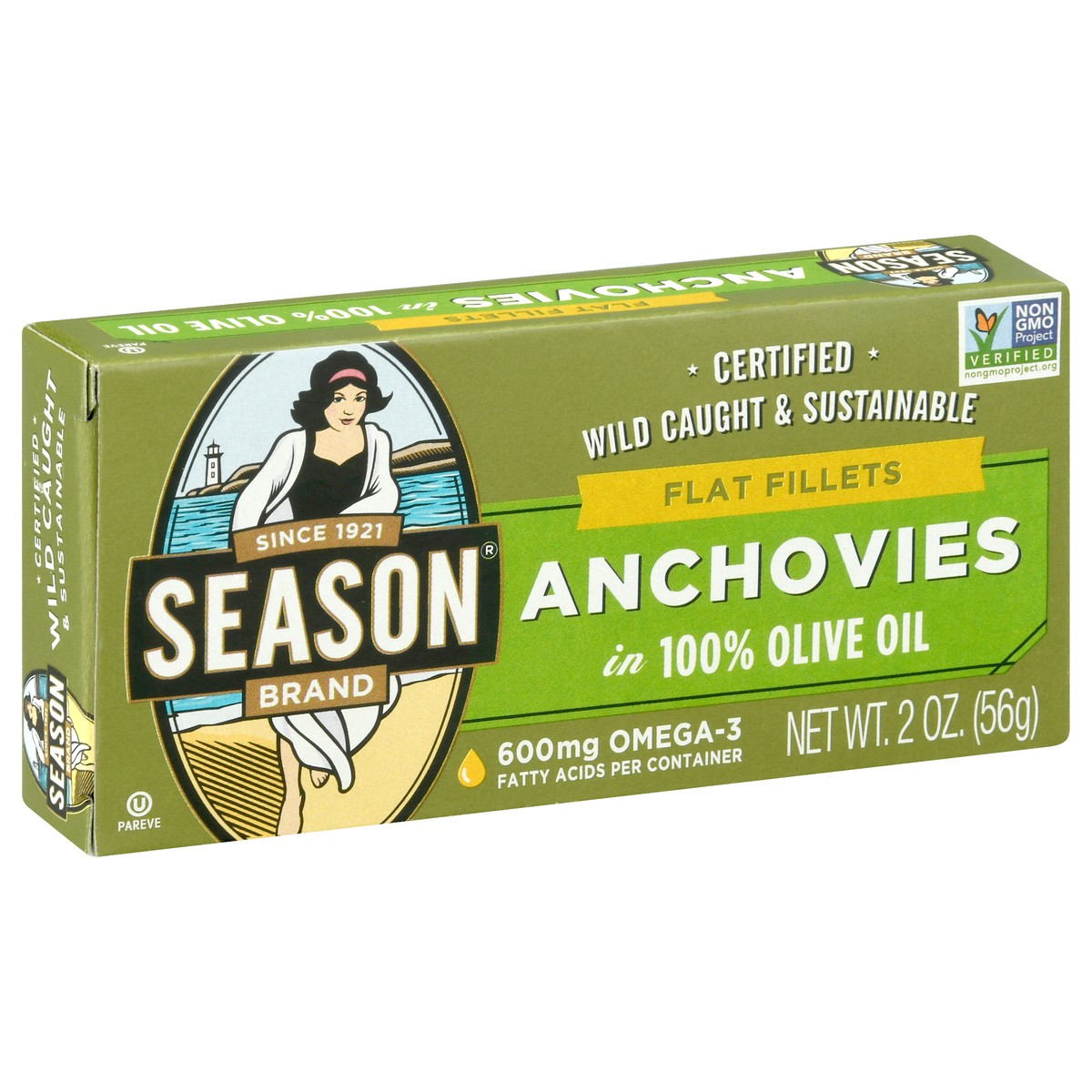 slide 3 of 9, Season Anchovies in 100% Olive Oil 2 oz, 2 oz