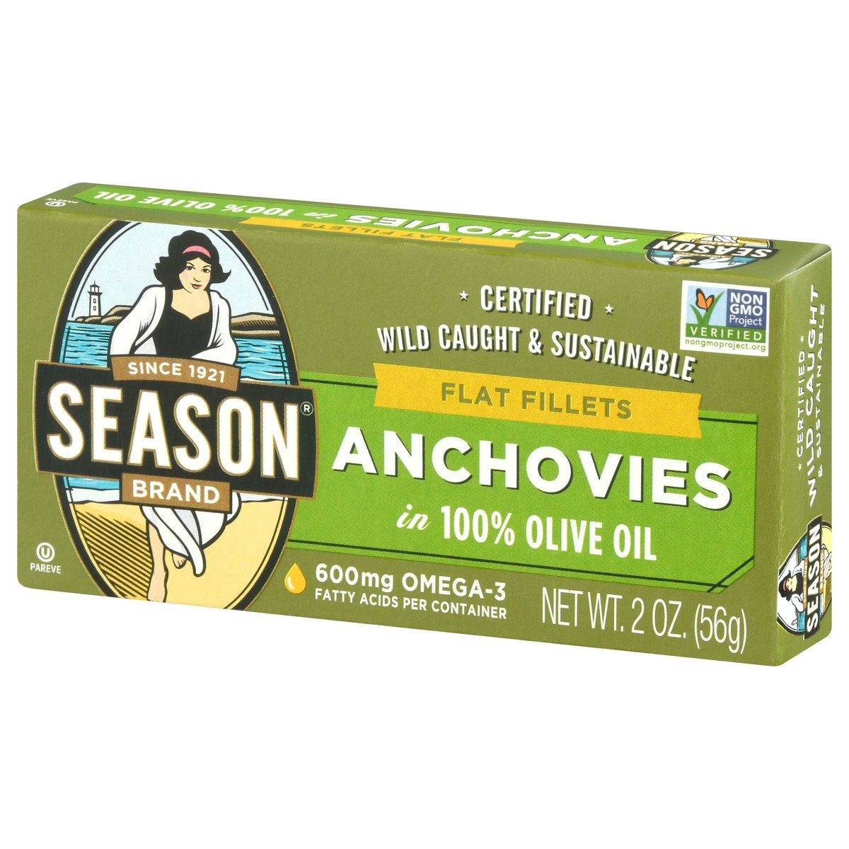 slide 7 of 9, Season Anchovies in 100% Olive Oil 2 oz, 2 oz