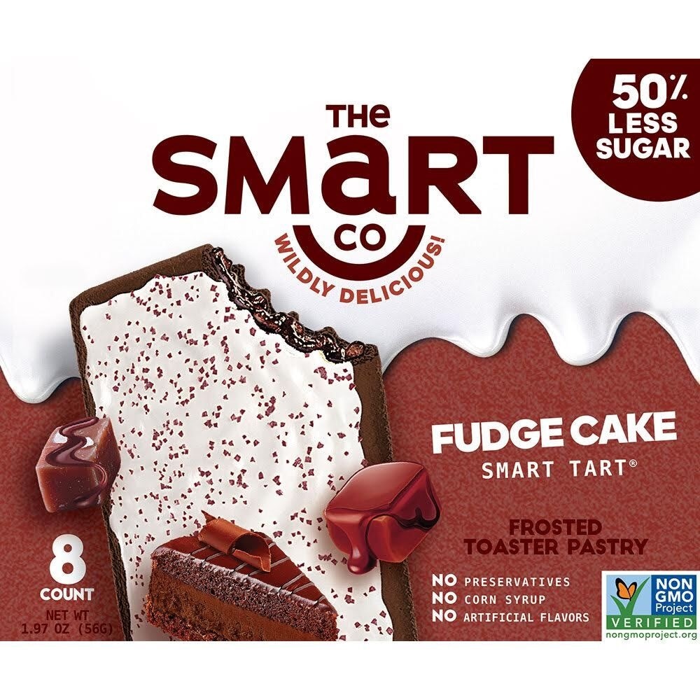 slide 1 of 1, The Smart Co Fudge Cake Frosted Toaster Pastries, 8 ct