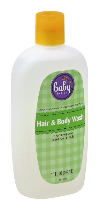 slide 1 of 1, Baby Basics Hair & Body Wash, 15 oz