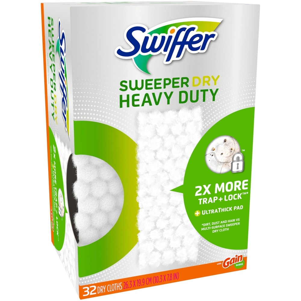 slide 1 of 1, Swiffer Dry Gain Scent Heavy Duty Cloths Refills, 32 ct
