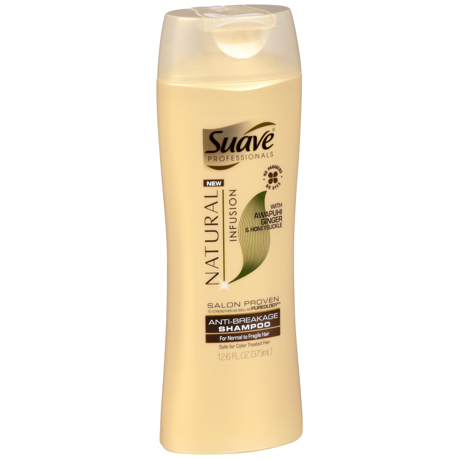 slide 2 of 7, Suave Professionals Natural Infusion Awapuhi Ginger Anti-Breakage Shampoo, 12.6 oz