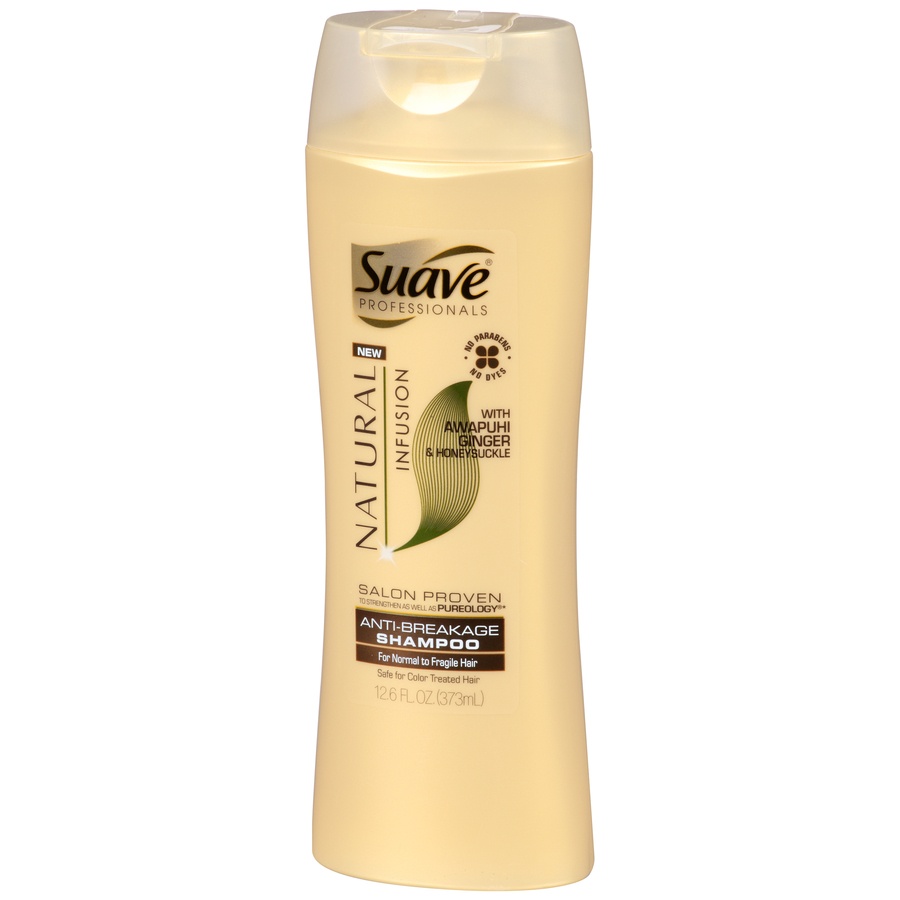 slide 3 of 7, Suave Professionals Natural Infusion Awapuhi Ginger Anti-Breakage Shampoo, 12.6 oz