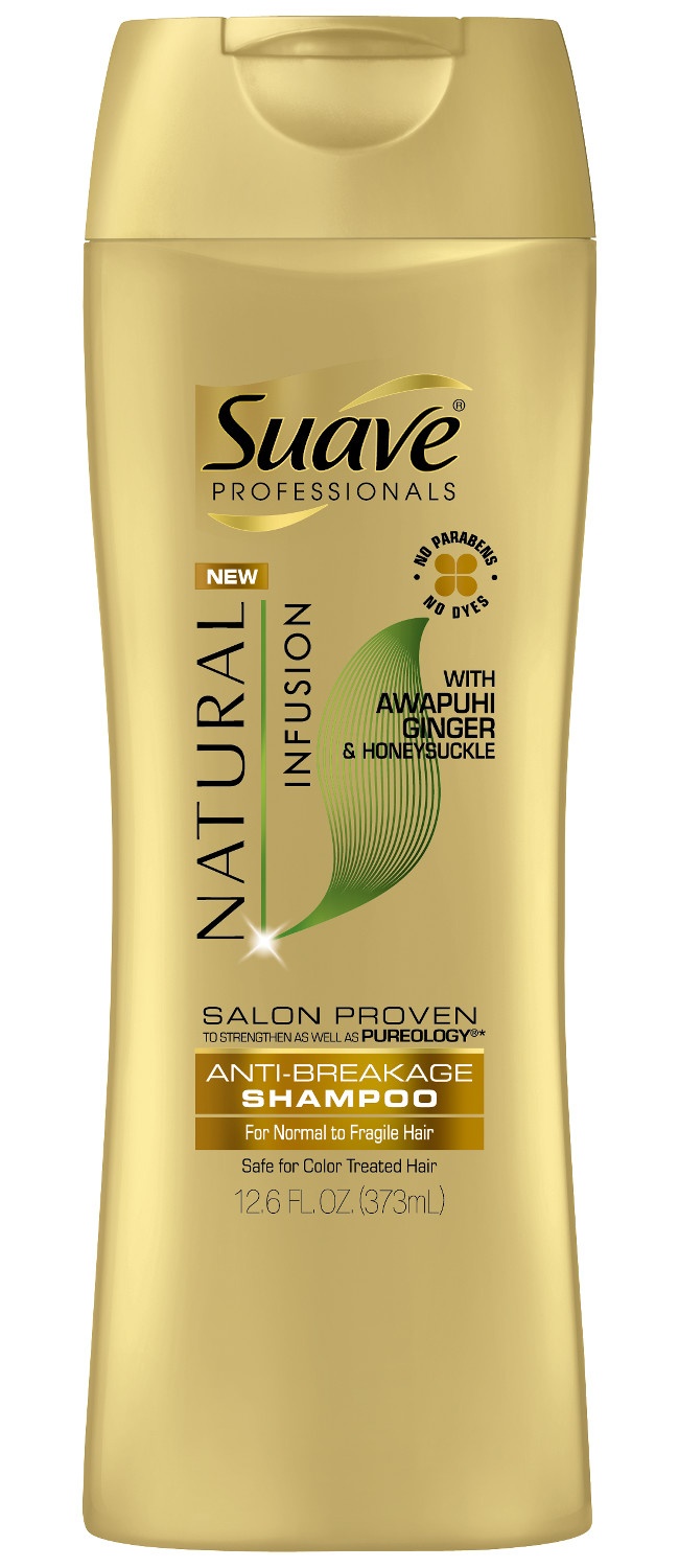 slide 1 of 7, Suave Professionals Natural Infusion Awapuhi Ginger Anti-Breakage Shampoo, 12.6 oz