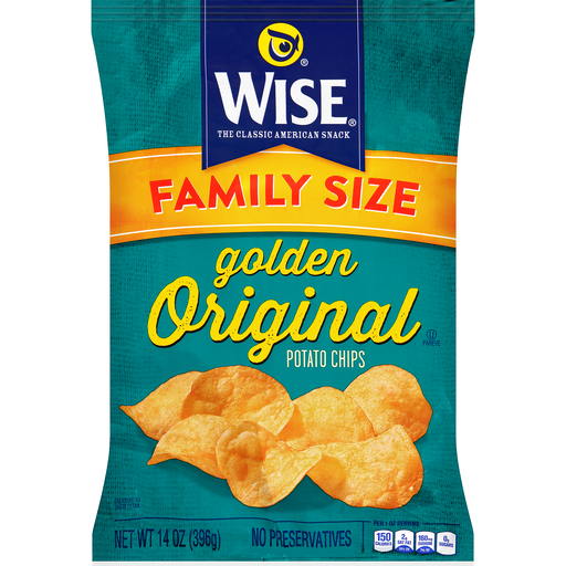 slide 1 of 1, Wise Golden Original Potato Chips, 14 oz