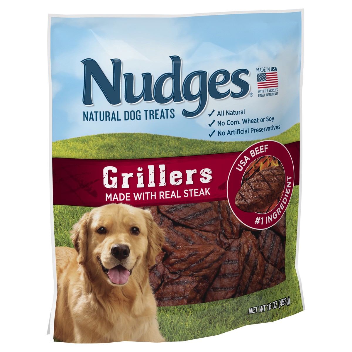 slide 4 of 5, Nudges Dog Treats, 16 oz