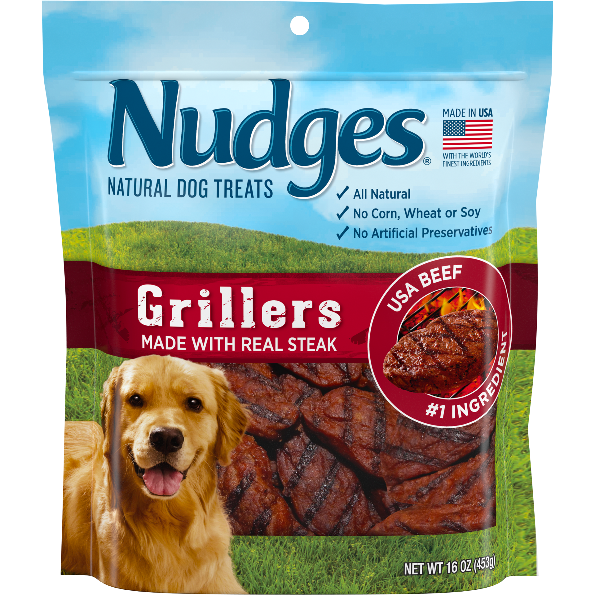 slide 1 of 5, Nudges Dog Treats, 16 oz