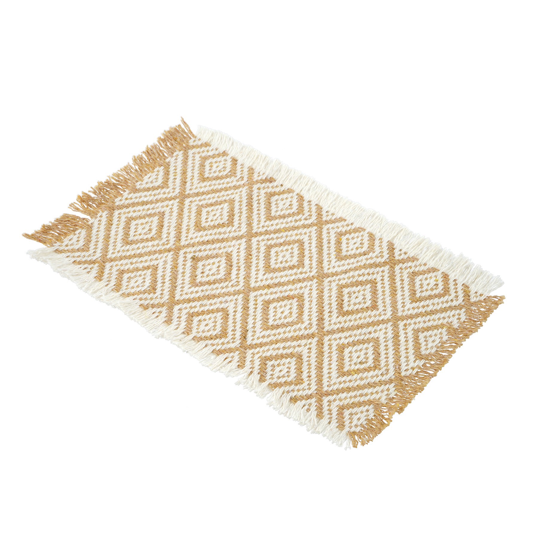 slide 2 of 2, Mini Gold & White Area Rug By Make Market, 3.25 in x 5.5 in