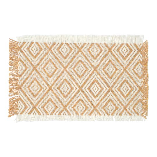 slide 1 of 2, Mini Gold & White Area Rug By Make Market, 3.25 in x 5.5 in