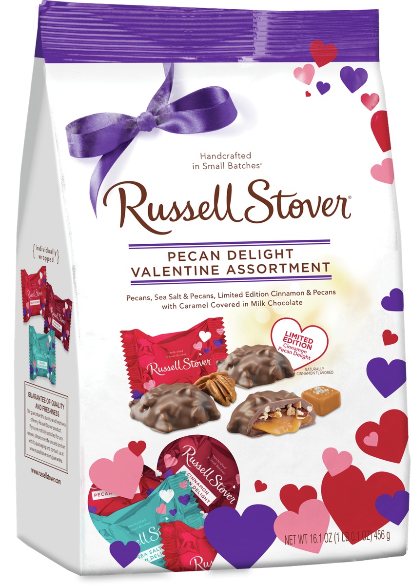 slide 1 of 1, Russell Stover Pecan Delight Valentine Assortment, 16.1 oz