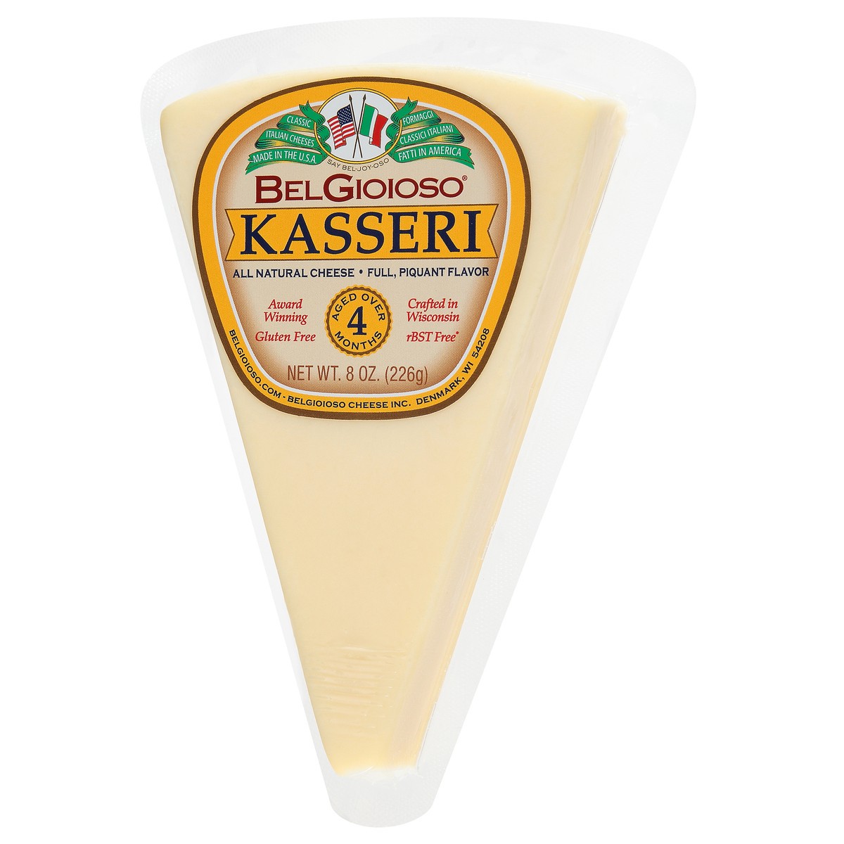 slide 3 of 9, BelGioioso Kasseri Cheese Wedge 8oz., 8 oz