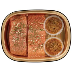 Meal Simple by H-E-B Atlantic Salmon Portions - Garlic Pesto