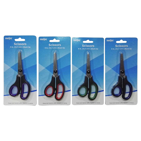 slide 1 of 1, Soft Handle Scissors Blunt 5", 1 ct