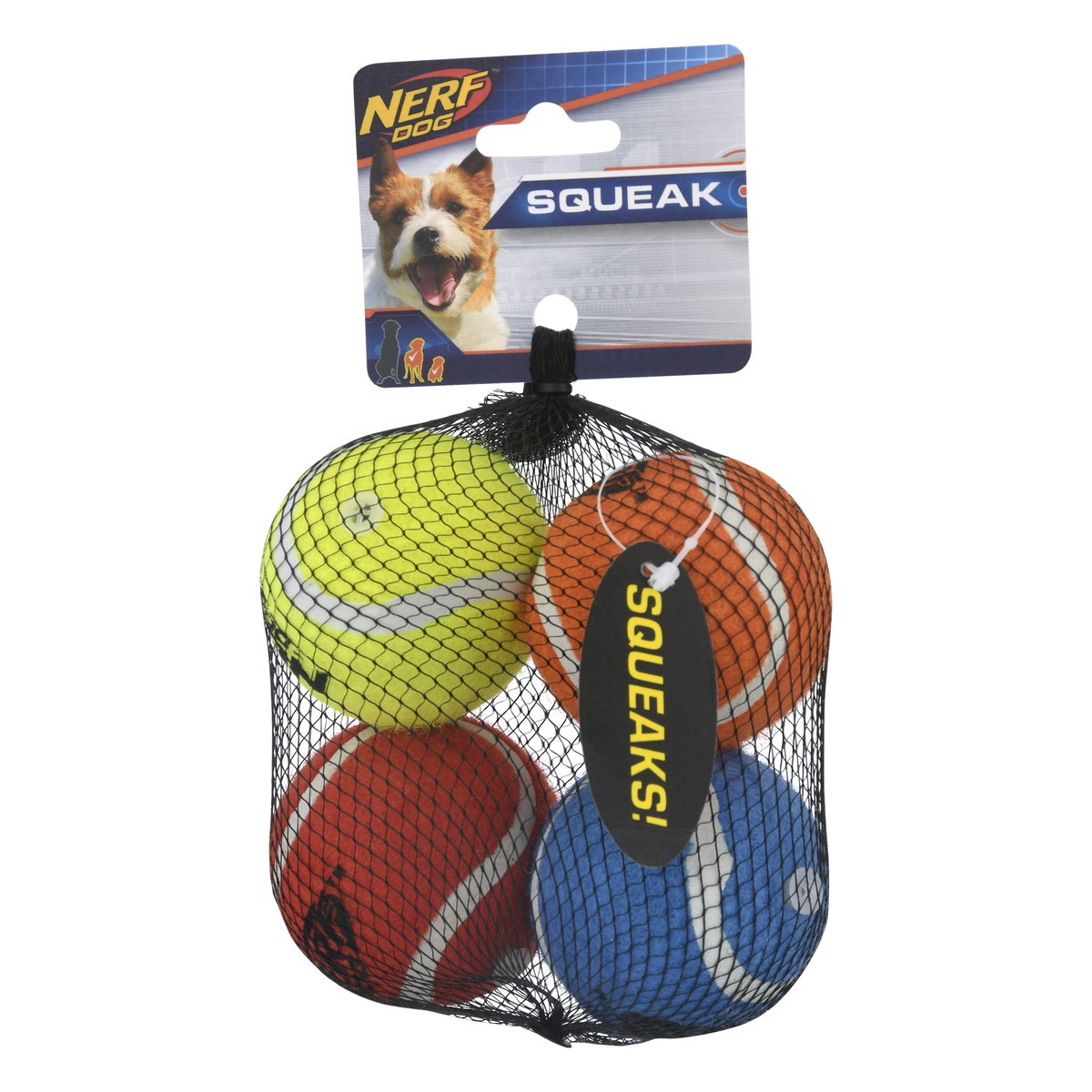 slide 1 of 9, Nerf Dog Dog Squeak 4.0 ea, 4 ct