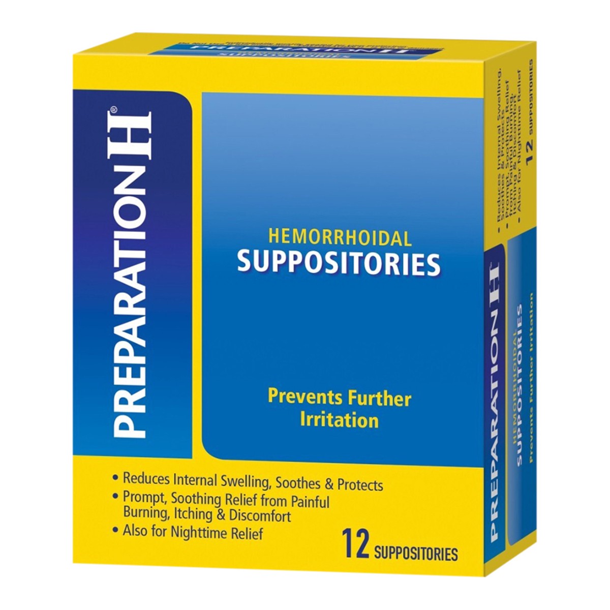 slide 4 of 12, PREPARATION H Hemorrhoid Symptom Treatment Suppositories, Burning, Itching and Discomfort Relief (12 Count), 12 ct