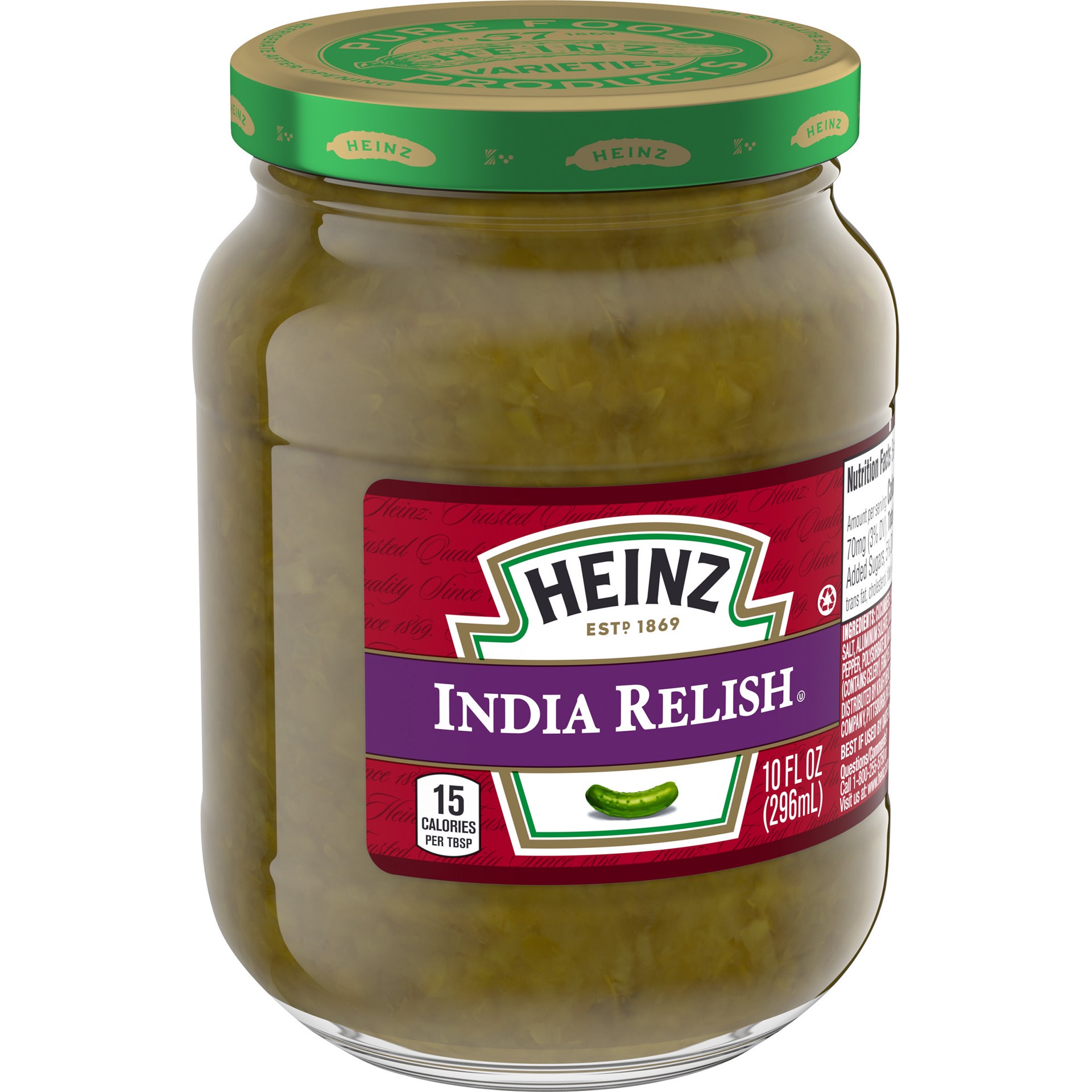 slide 5 of 5, Heinz India Relish, 10 fl oz Jar, 10 fl oz