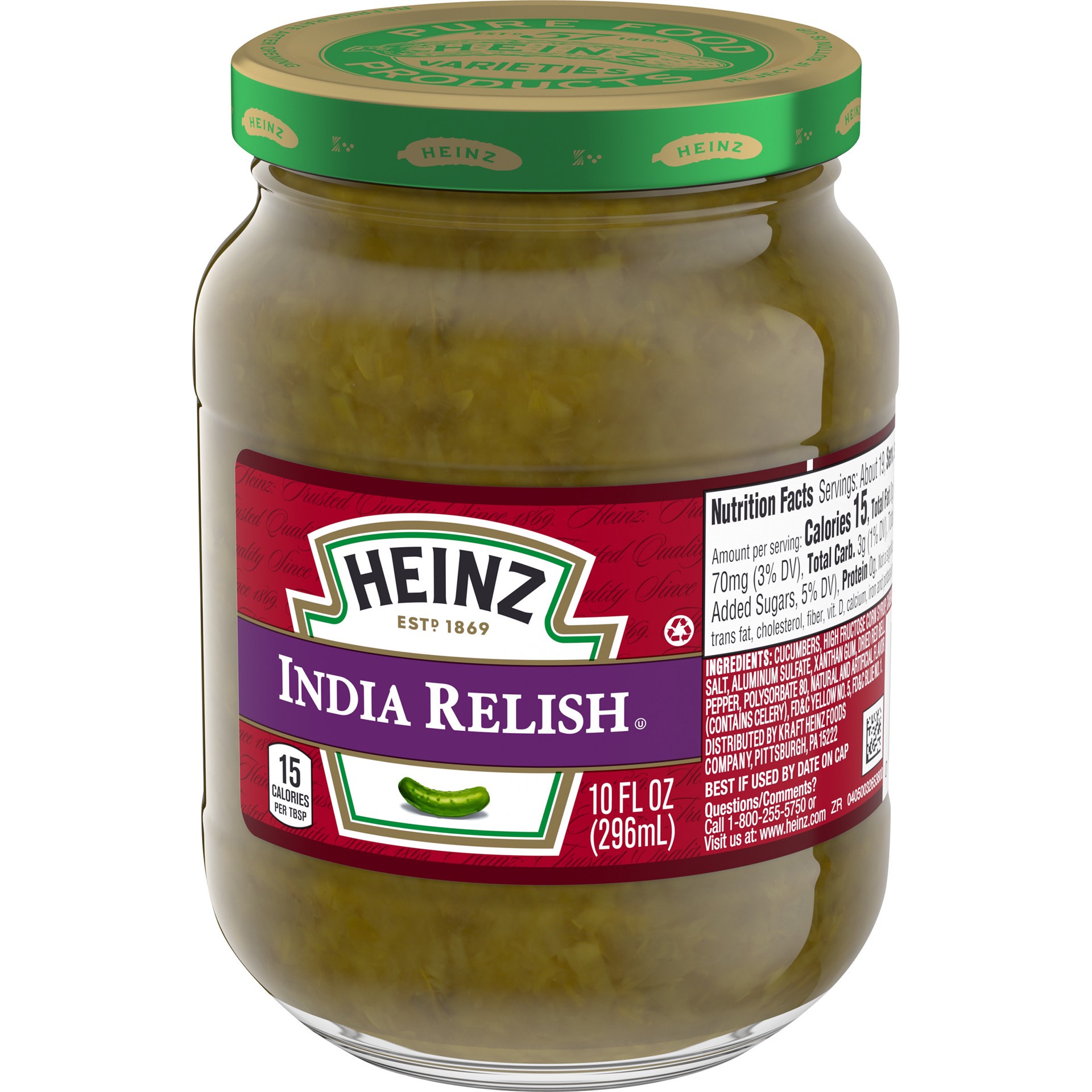 slide 3 of 5, Heinz India Relish, 10 fl oz Jar, 10 fl oz