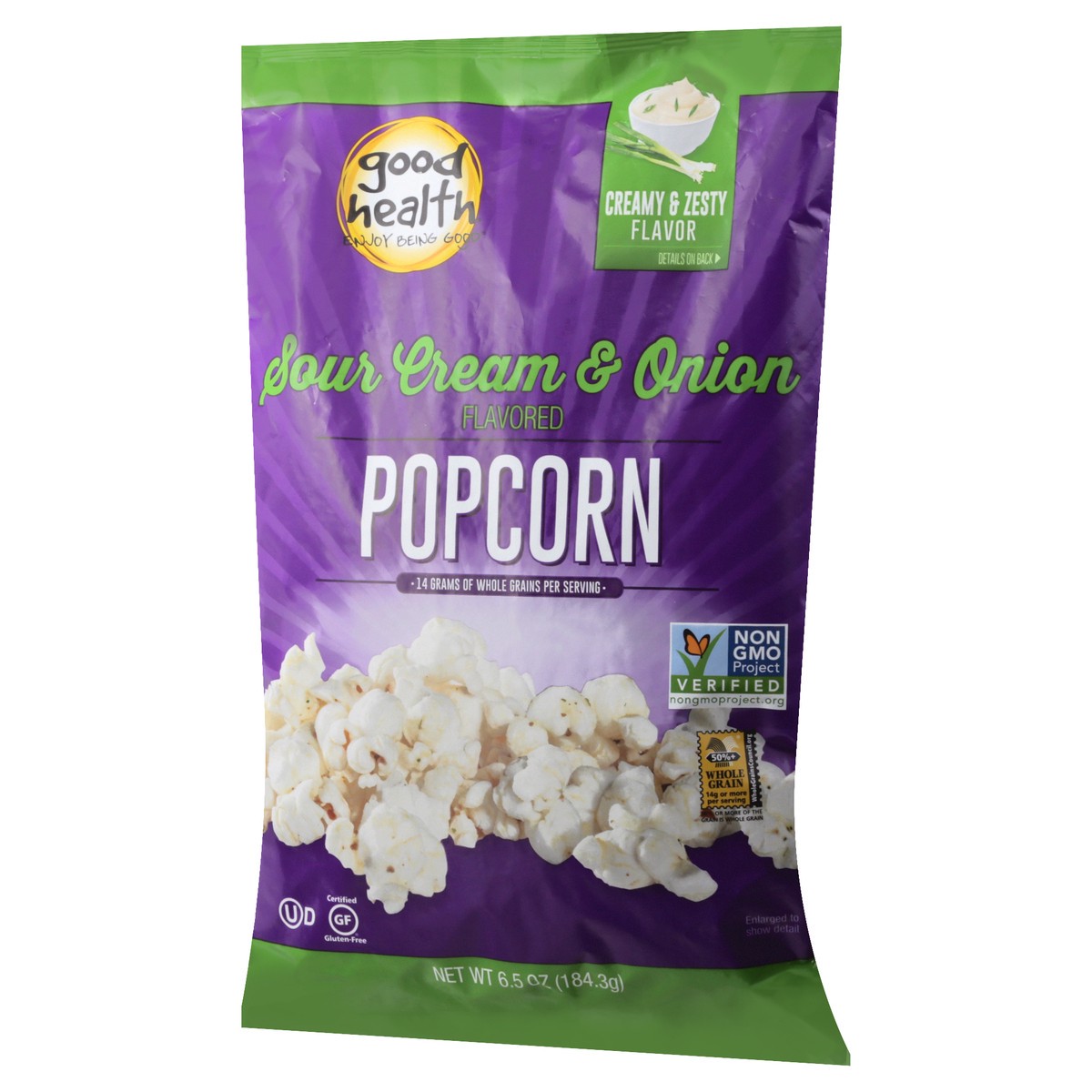 slide 4 of 10, Good Health Sour Cream & Onion Flavored Popcorn 6.5 oz, 6.5 oz