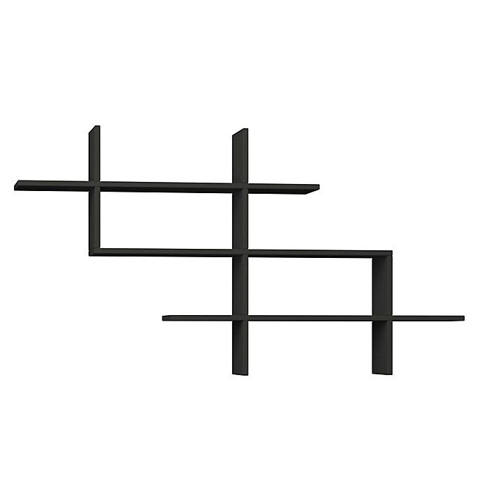 slide 1 of 4, Ada Home Decor Warren Modern Wall Shelf - Anthracite, 59 in