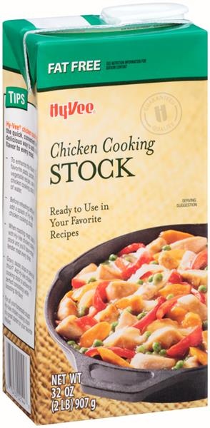 slide 1 of 1, Hy-vee Chicken Fat Free Cooking Stock, 32 oz