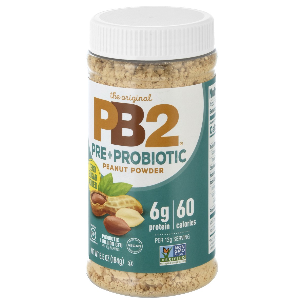 slide 3 of 9, Pb2 Peanut Powder Pre+Probiotic, 6.5 oz