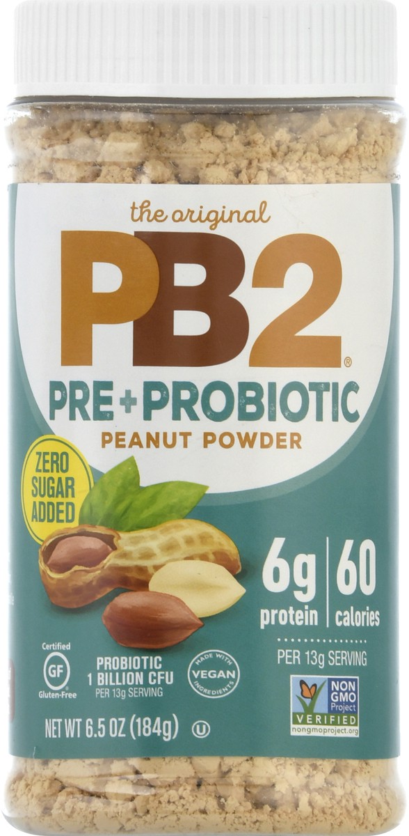 slide 1 of 9, Pb2 Peanut Powder Pre+Probiotic, 6.5 oz