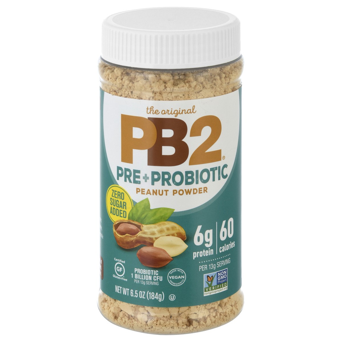 slide 1 of 9, Pb2 Peanut Powder Pre+Probiotic, 6.5 oz