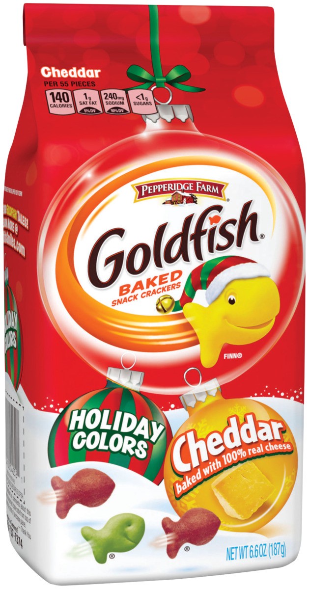 slide 2 of 9, Pepperidge Farm Holiday Colors Cheddar Crackers, 6.6 oz