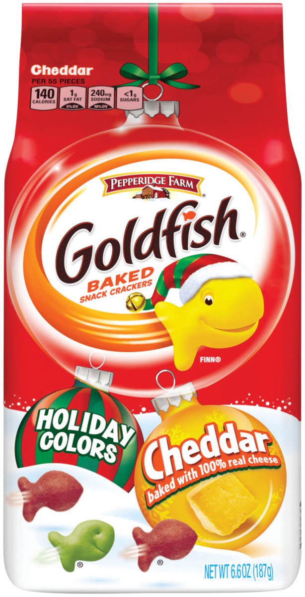 slide 1 of 9, Pepperidge Farm Holiday Colors Cheddar Crackers, 6.6 oz