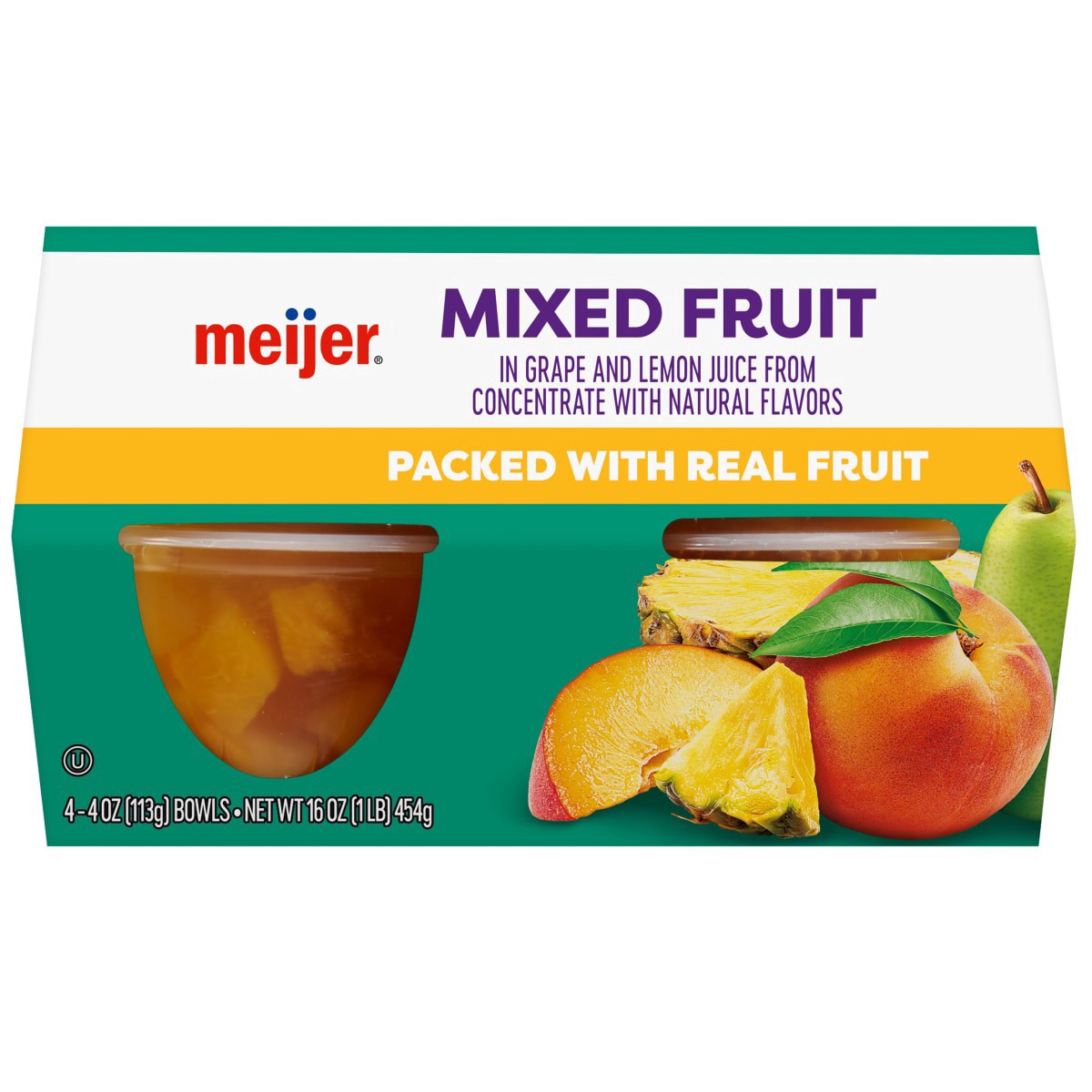 slide 1 of 5, Meijer Mixed Fruit in 100% Juice, 4 oz