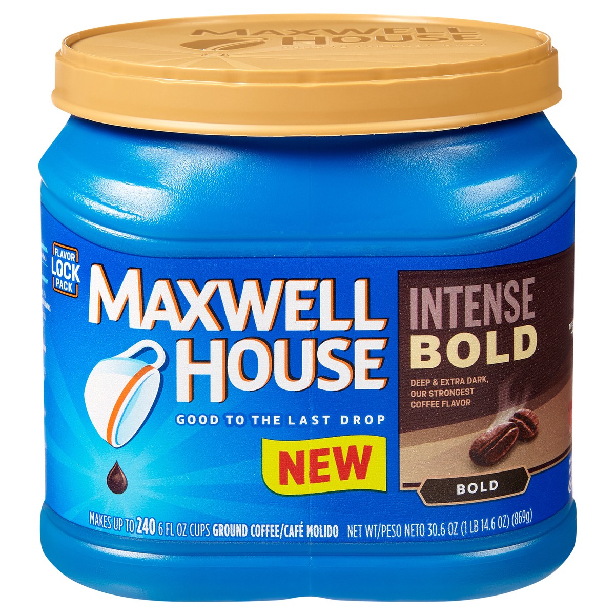 slide 3 of 12, Maxwell House Intense Bold Ground Coffee - 30.6 oz, 30.6 oz