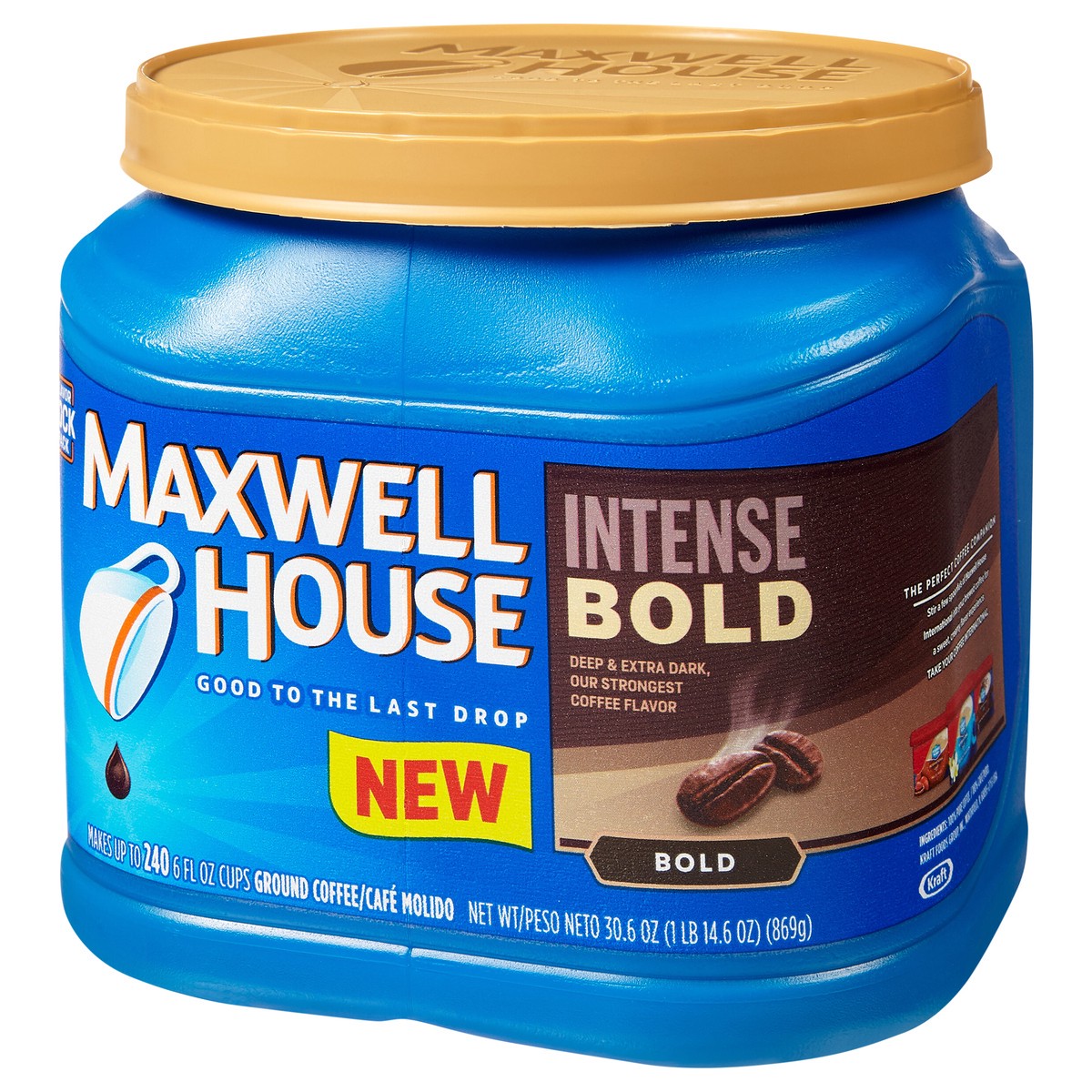 slide 8 of 12, Maxwell House Intense Bold Ground Coffee - 30.6 oz, 30.6 oz